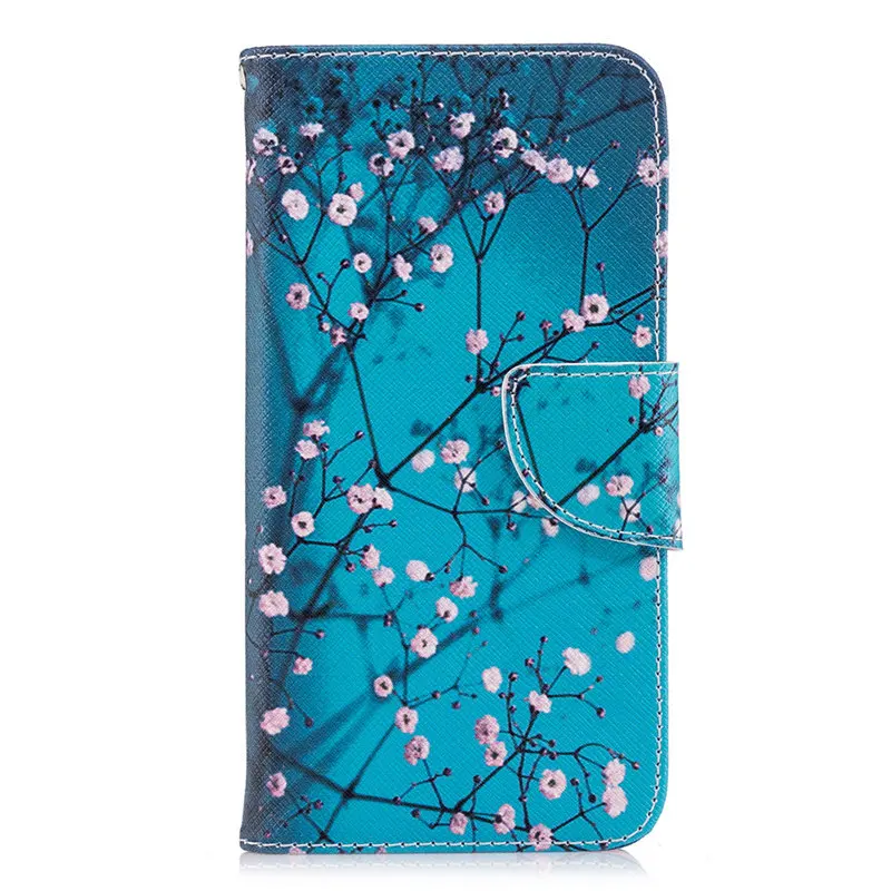 Для LG G7 ThinQ G6 мини G5 Q6 K7 K8 K10 V20 V30 Stylo4 G3 модные из искусственной кожи чехол-бумажник чехол с изображением подсолнуха Чехол-книжка с откидной крышкой P07Z - Цвет: Plum Blossom