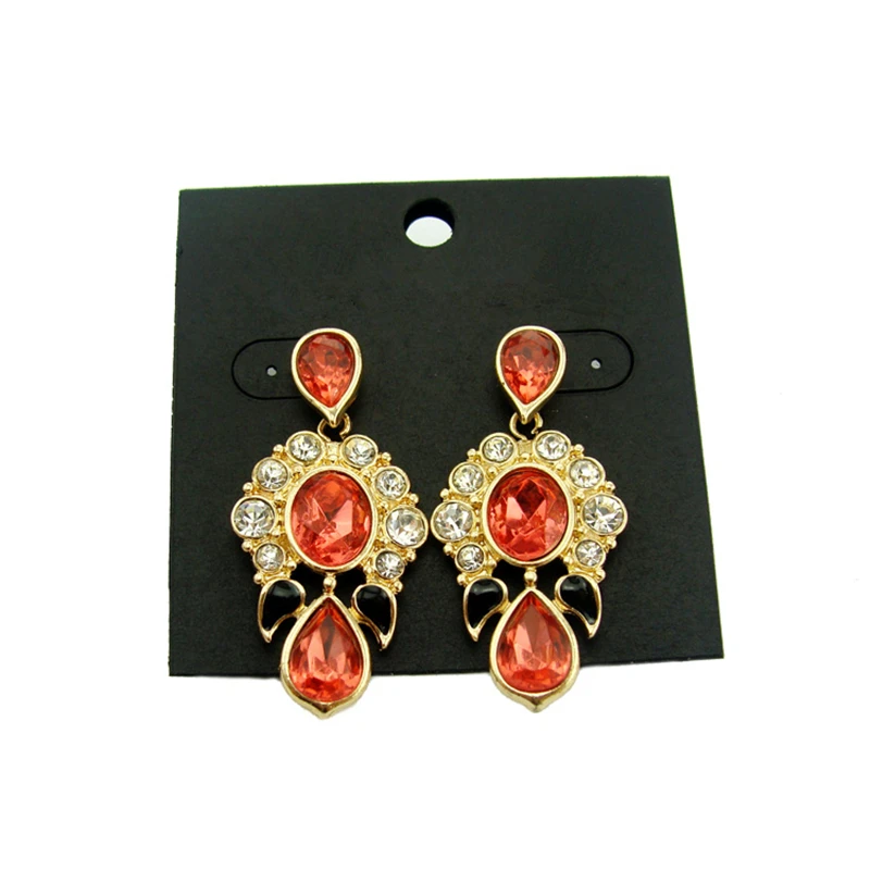 Женские Висячие серьги со стразами имитация драгоценных камней золотые длинные