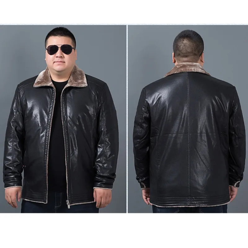 Мужская зимняя куртка из натуральной кожи размера плюс 10XL 8XL 6XL 5X брендовая одежда