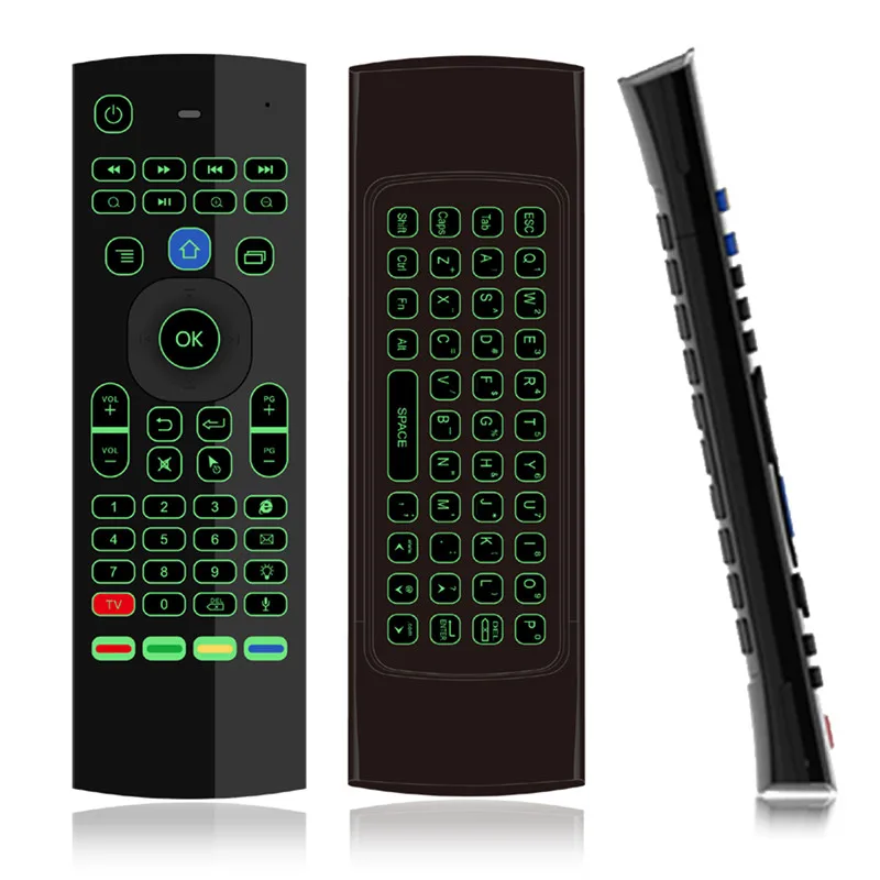 T3MC воздушная мышь с подсветкой Smart Voice дистанционное управление 2,4G RF Беспроводная клавиатура для X96 mini KM9 A95X H96 MAX Android tv Box