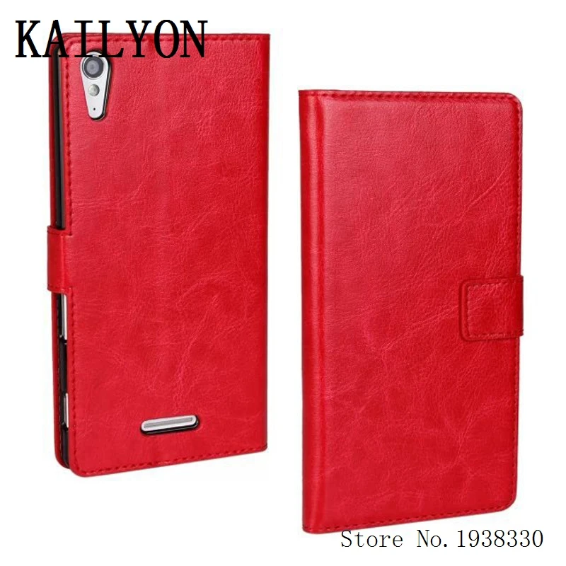 KAILYON для sony Xperia T3 роскошный Флип PU кошелек кожаный чехол M50W D5103 телефона s сумка с