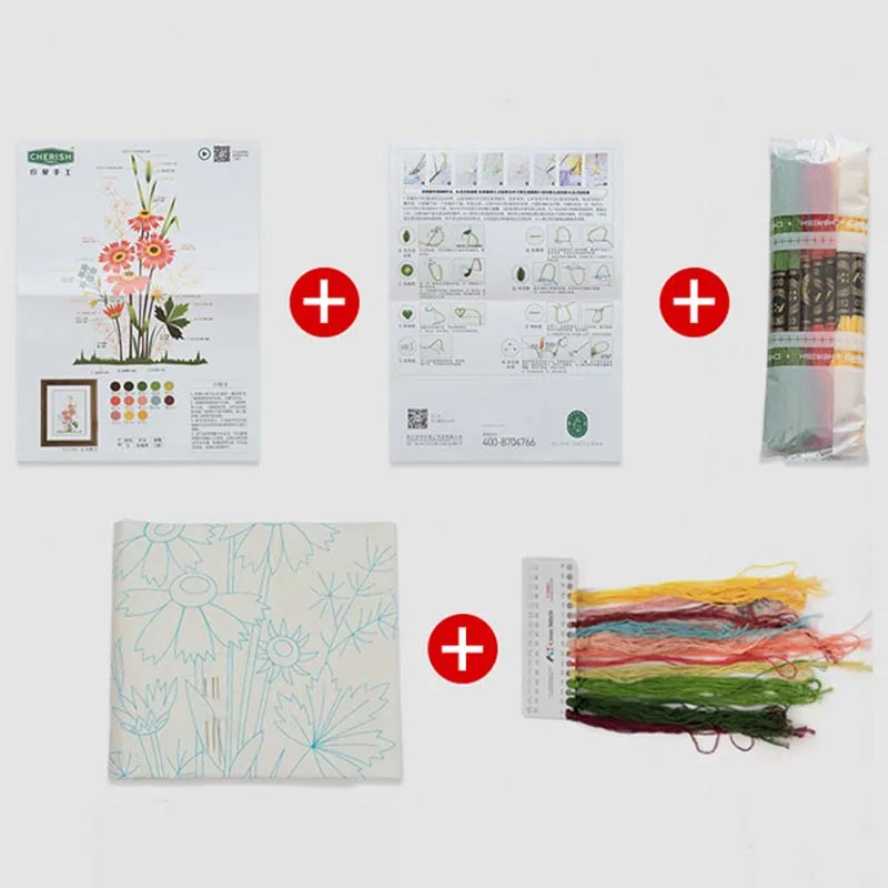 6 видов стилей цветок вышивка ручной работы Рукоделие для начинающих вышивки