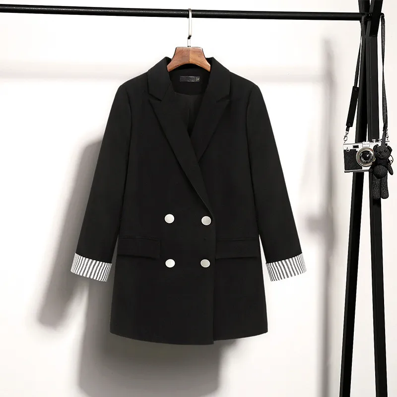 WSYORE 2019 New Spring and Autumn Fat MM Casual Long Sleeve Blazer Coat Large Size XL-5XL Korean Style OL Suit Women NS1048 | Женская