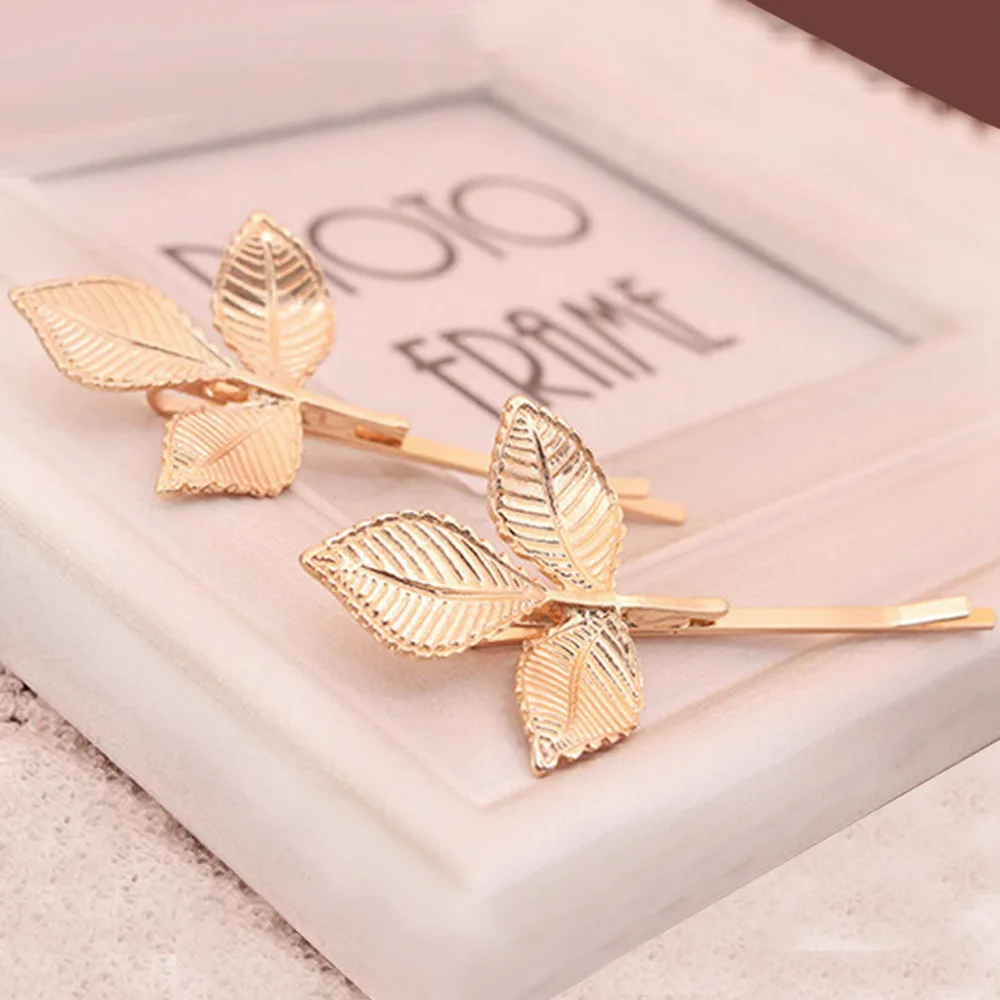 1 шт. красивая женская золотистая металлическая шпилька для волос головная