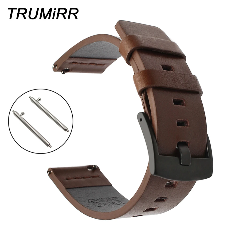 

Ремешок итальянский для наручных часов Moto 360 2 46 мм, браслет из натуральной кожи для мужских смарт-часов Ticwatch 1 Gear 2 Neo Live Pebble Time, 22 мм