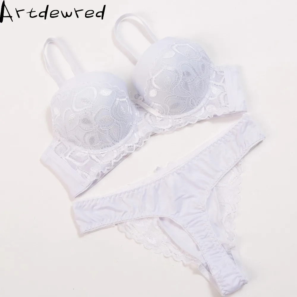ARTDEWRED, стиль, кружевной комплект с бюстгальтером, сексуальный цветочный бюстгальтер, Короткие комплекты, женское нижнее белье, комплект пуш-ап бюстгальтера и стрингов, 34, 36, 38, 40, 42, ABC Cup