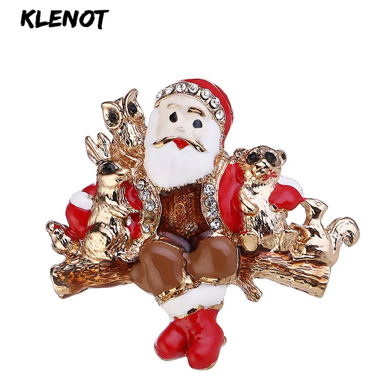 Винтажная брошь Санта-Клауса булавка в форме животного для кошек собак кроликов