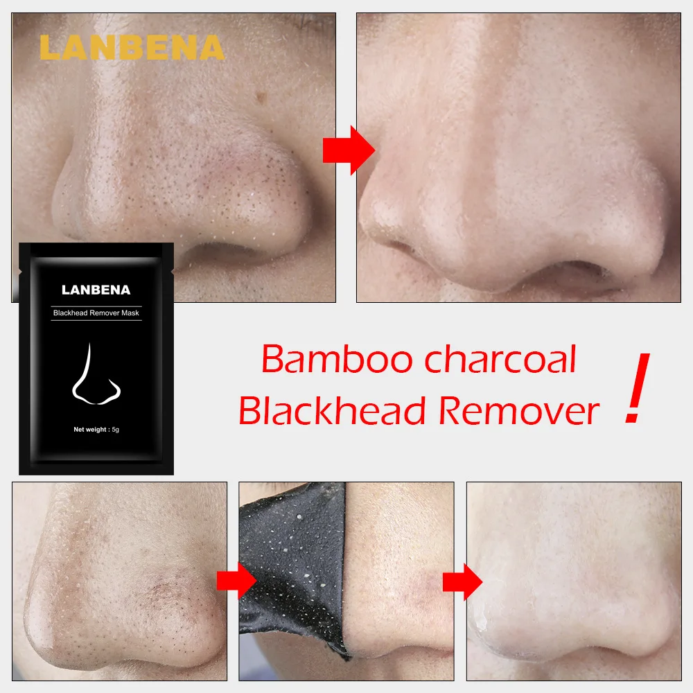 LANBENA бамбуковый уголь нос черная голова отшелушивающие маски уход за Кожей Угря