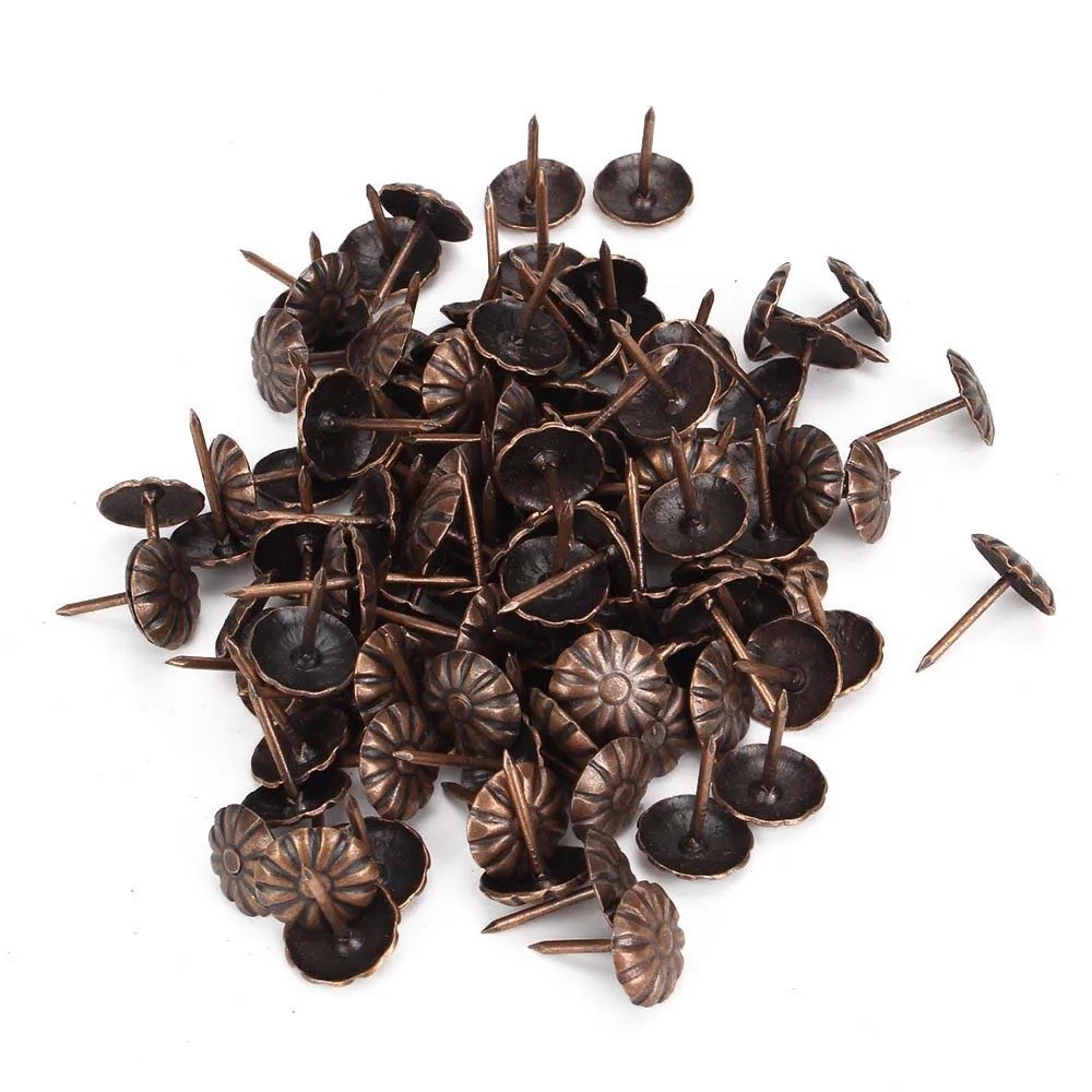 100 шт элегантные винтажные бронзовые декоративные ногти для мебели |