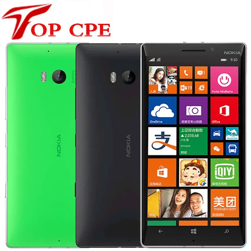 Nokia Lumia 930 разблокированный 32 Гб четырехъядерный 2,2 ГГц 2 Гб ОЗУ 5," Мп WIFI GPS Microsoft Windows отремонтированный мобильный телефон