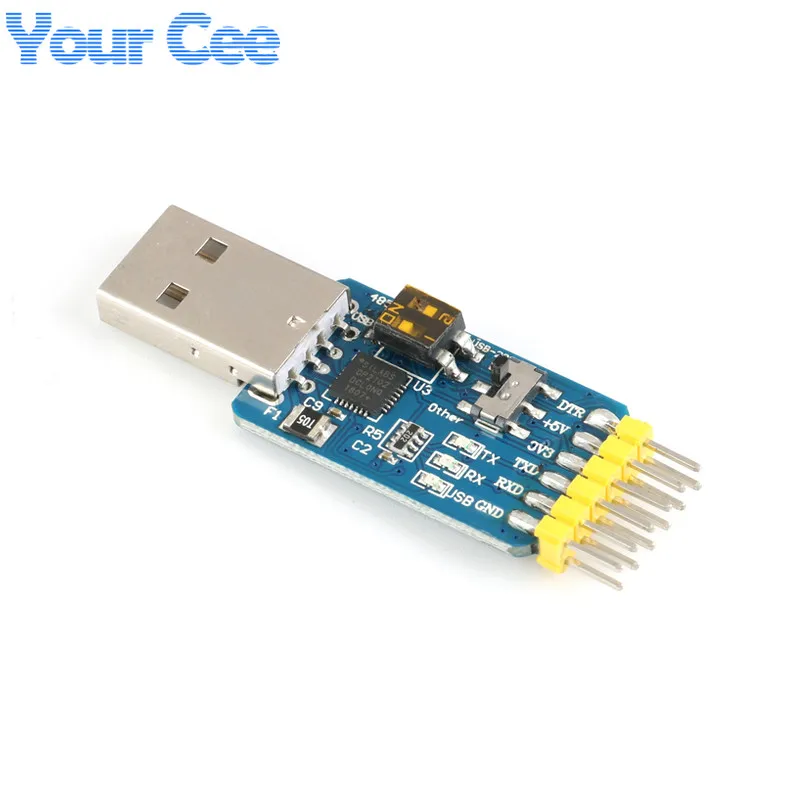 Многофункциональный модуль преобразования USB CP2102 в TTL RS232 RS485 6 1 с