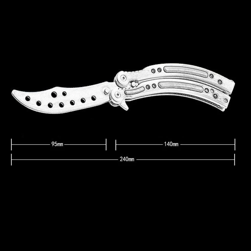 Нож бабочка в игре Cs Go Karambit с титановым покрытием складной нож не острый