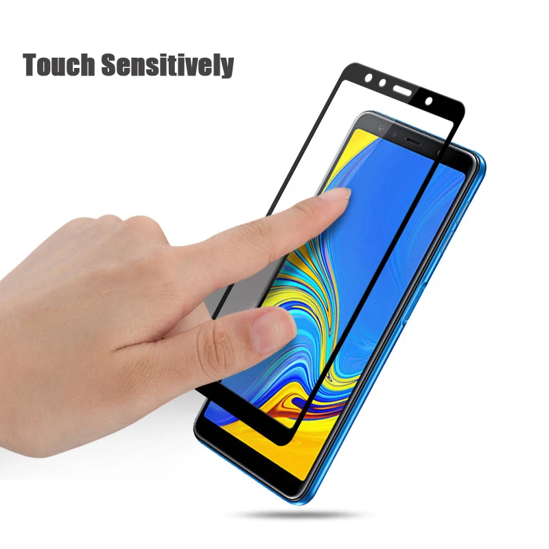 Закаленное стекло для Samsung Galaxy A7 2018 2 шт. защита экрана от царапин 2.5D