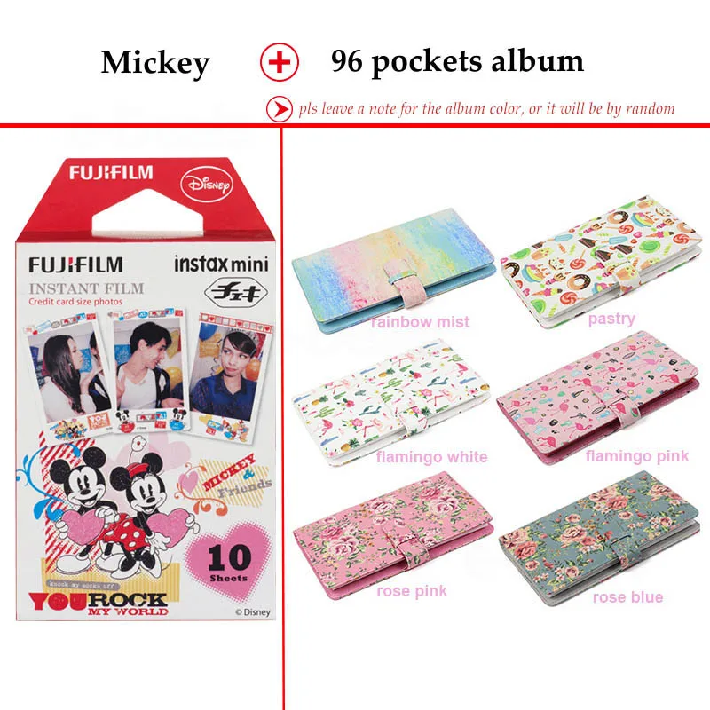 Пленка Fujifilm Instax Mini пленка Микки 10 листов для 9 8 + 7s 70 90 25 мгновенная полироидная