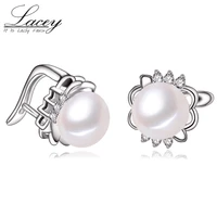 lacey natural pearl earrings jewelry925 silver earrings for womenpearl clip earrings fine jewelry valentines day gift
