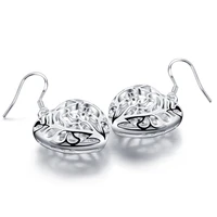 new fashion womens 925 silver earrings popular jewelry heart earrings valentines day gift