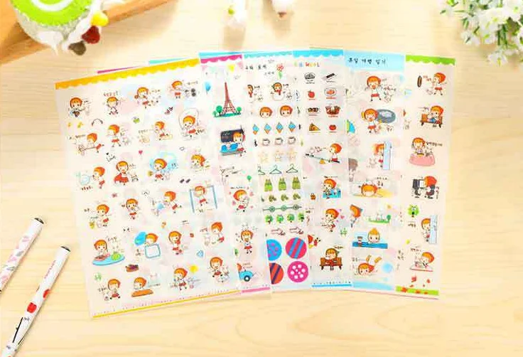 6 шт. органайзер из ПВХ|diary stickers|calendar diaryplanner scrapbook |