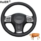 Ручной швейный чехол рулевого колеса автомобиля топ из коровьей кожи для Subaru Forester 2013-2016 Legacy Outback 2012-2014 XV 2011-2015 Impreza