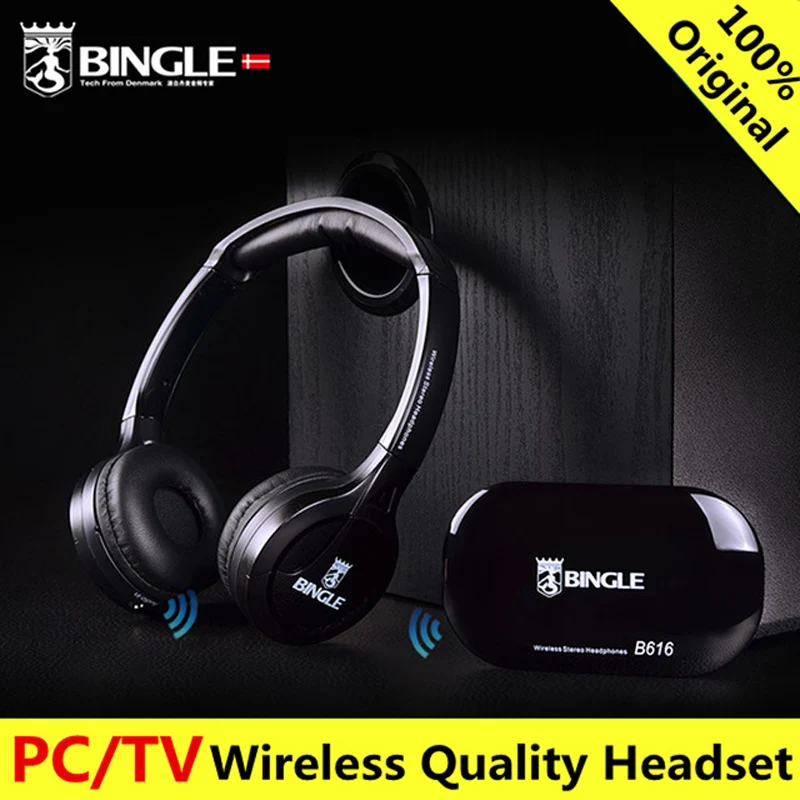 Bingle B616 5в1 беспроводные наушники HiFi монитор FM DJ микрофон для ПК ТВ DVD аудио Мобильный голосовой Chating Беспроводная тв гарнитура
