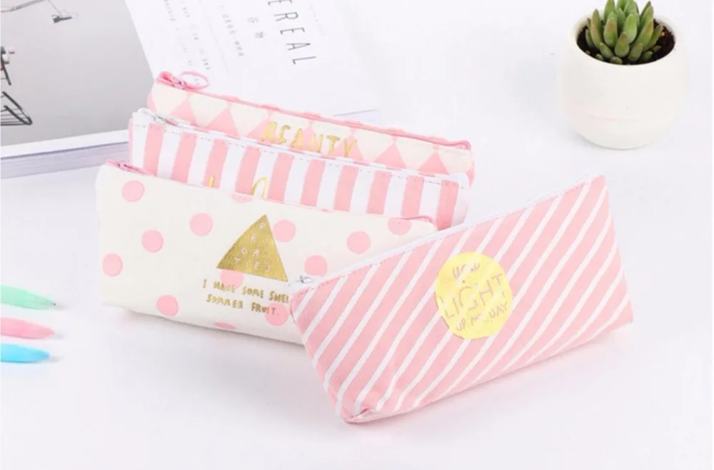 Small Fresh Crystal Powder Mesh Pencil Bag Creative Large Volume | Канцтовары для офиса и дома