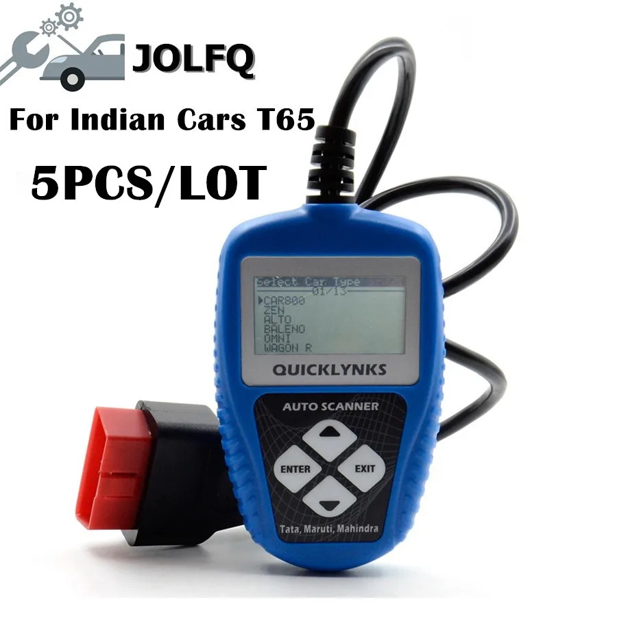 5 шт./лот Лучшая цена для индийских автомобилей QUICKLYNKS T65 Obd2 чтения кодов TATA MARUTI и