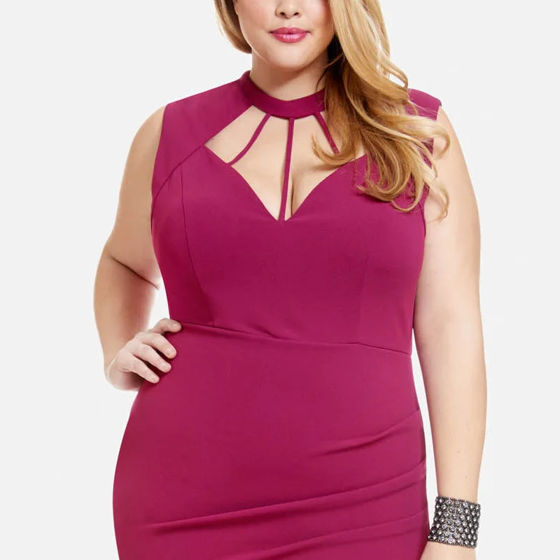 Мисс ведут себя Лето 2017 г. большой плюс Размеры Для женщин Новый красная роза