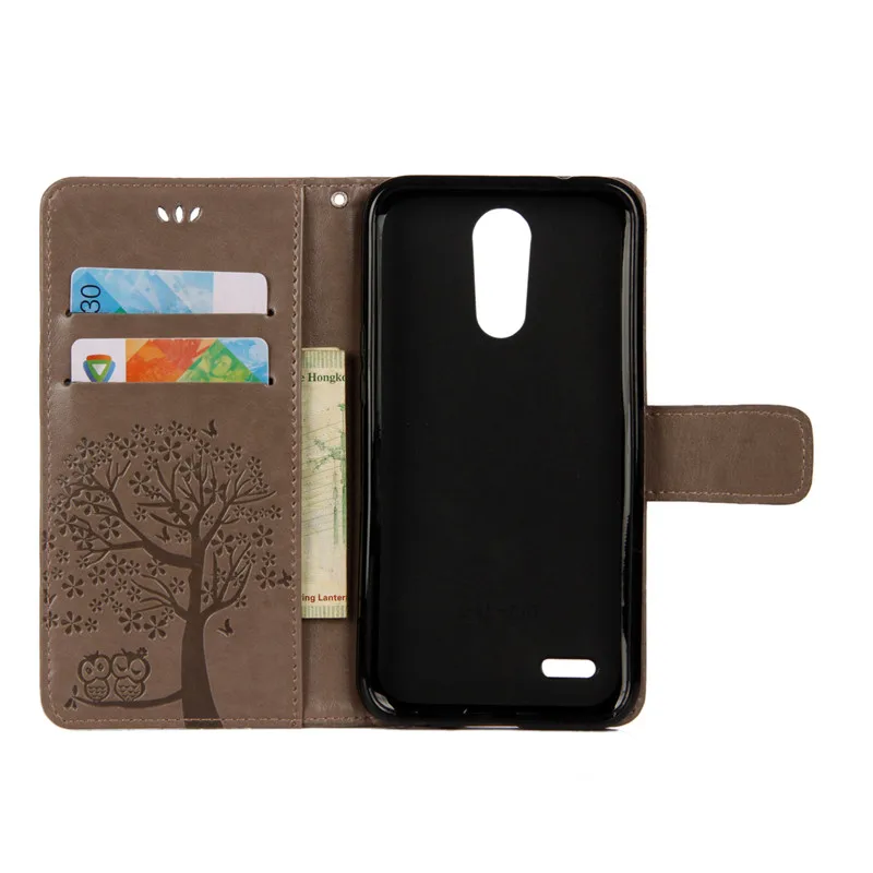 Чехол для телефона LG K10 2018 5.3 &quotкожаный чехол Капа флип Сова Дерево fundas крышка |