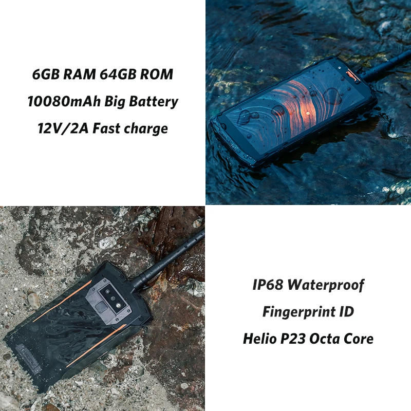 Doogee S80 5 99 &quotHelio P23 Восьмиядерный 6 ГБ 4G B IP68 водонепроницаемый рации прочный