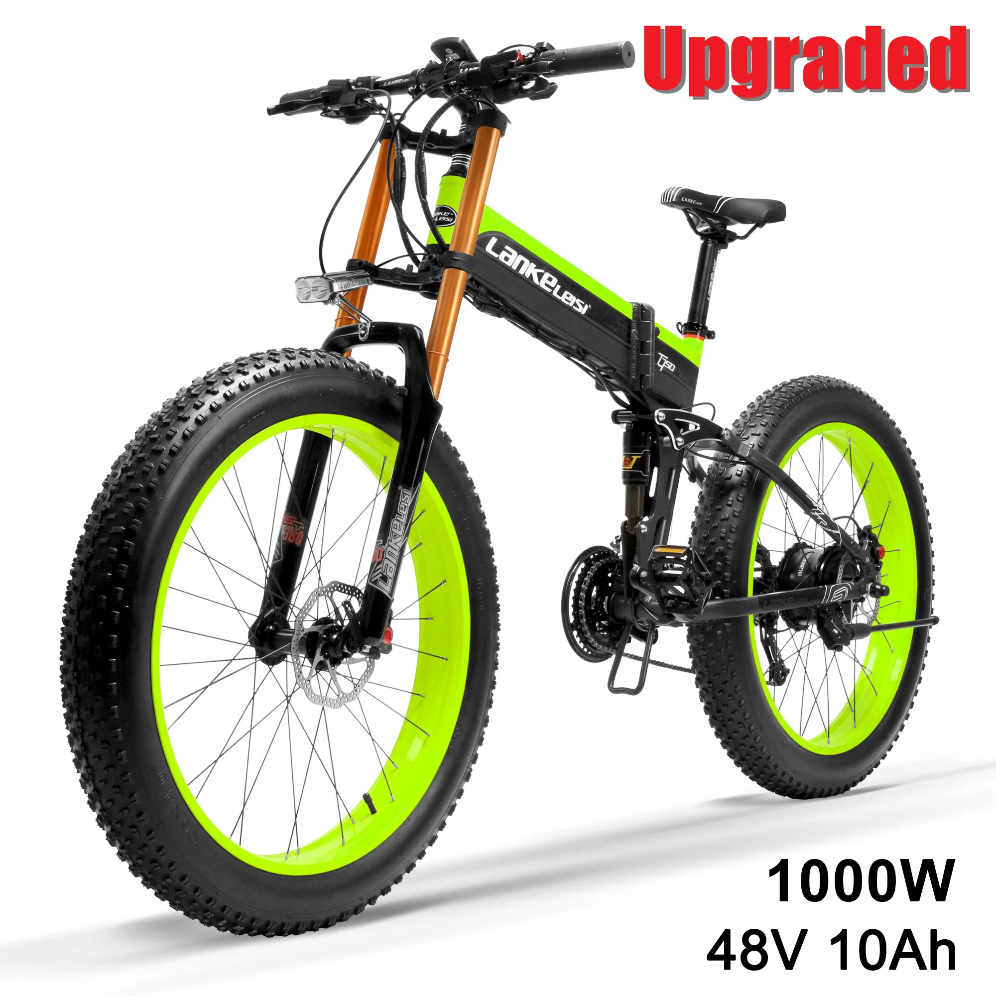 UP BKGE 1000W 10A T750Plus новые 27 Скорость, фара для электровелосипеда в упитанный электровелик, 1000W 48V 14.5Ah сильный Мощность, 5-уровневая помощи педалированию Сенсор горные вилка амортизационная вилка для велосипеда - Цвет: UP BKGE 1000W 10A