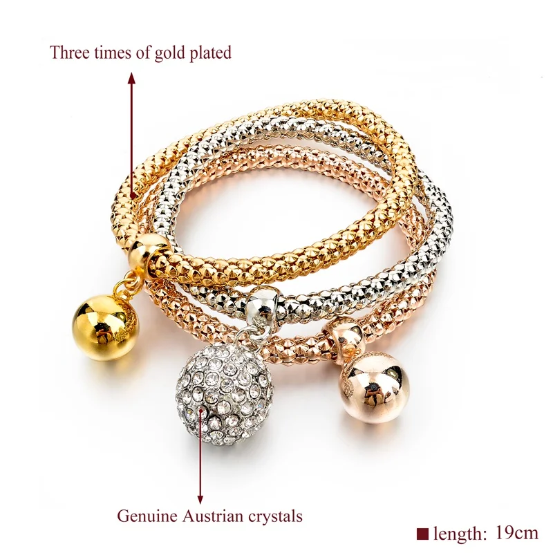 Круглые браслеты с подвесками TOUCHEART камень для женщин девушек пар роскошный