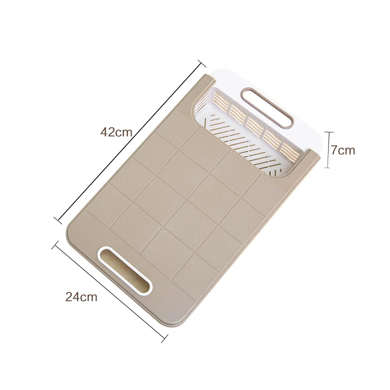 Adjustable Kitchen Plastic Chopping Block Multifunctional Drawer Storage Double Layer Antibacterial Cutting Board | Дом и сад