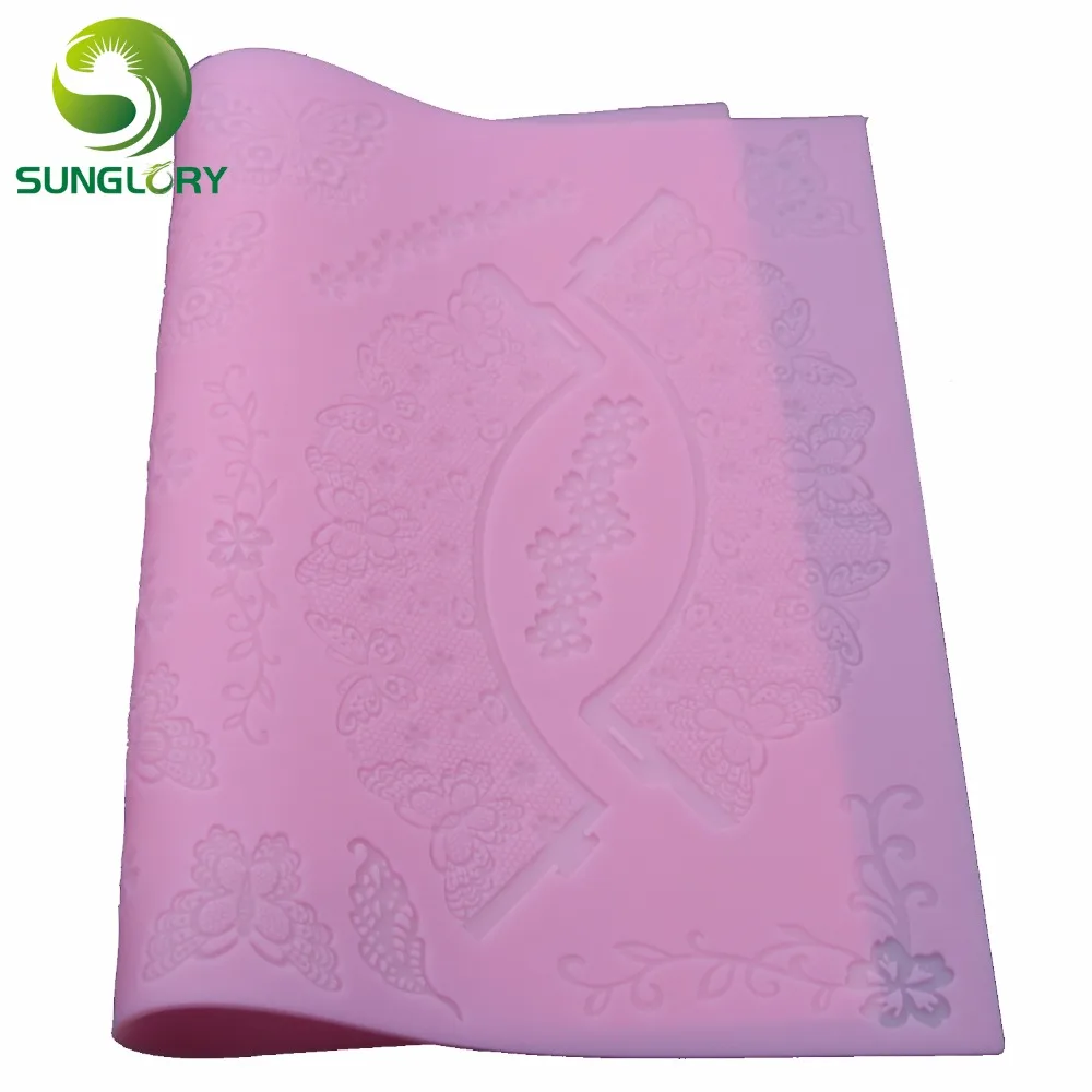 Бабочка сахарная мастика кружевная форма для торта цветок силиконовый коврик