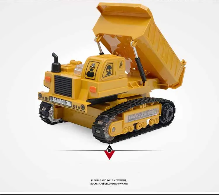 4CH Моделирование RC экскаватор игрушки с музыкой и светильник детские мальчики игрушки для грузовых автомобилей RC подарки RC инженерный автомобиль трактор игрушка