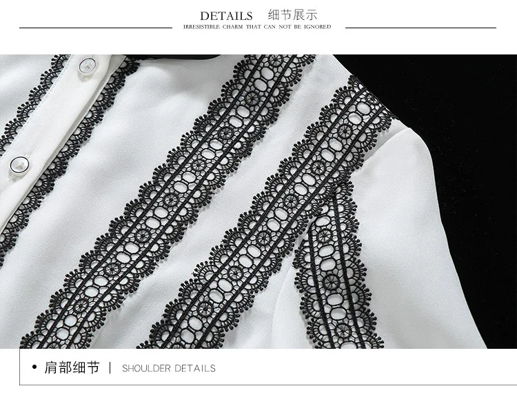 Кружевная вышитая шифоновая рубашка и шорты комплект для подиума дизайн галстук