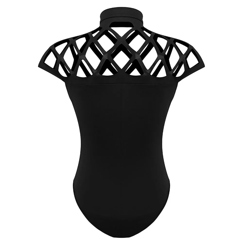 

Playsuit Women Sexy Short Jumpsuit Choker High Neck Bodycon Polyester Caged Sleeveless Casual Summer Daily Bodysuit 10Feb 20