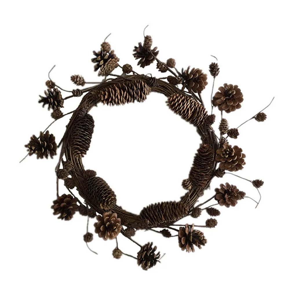 B Искусственный Pinecone гирлянда двери висячие украшения Рождественский венок для домашнего декора MAL999 - Цвет: B