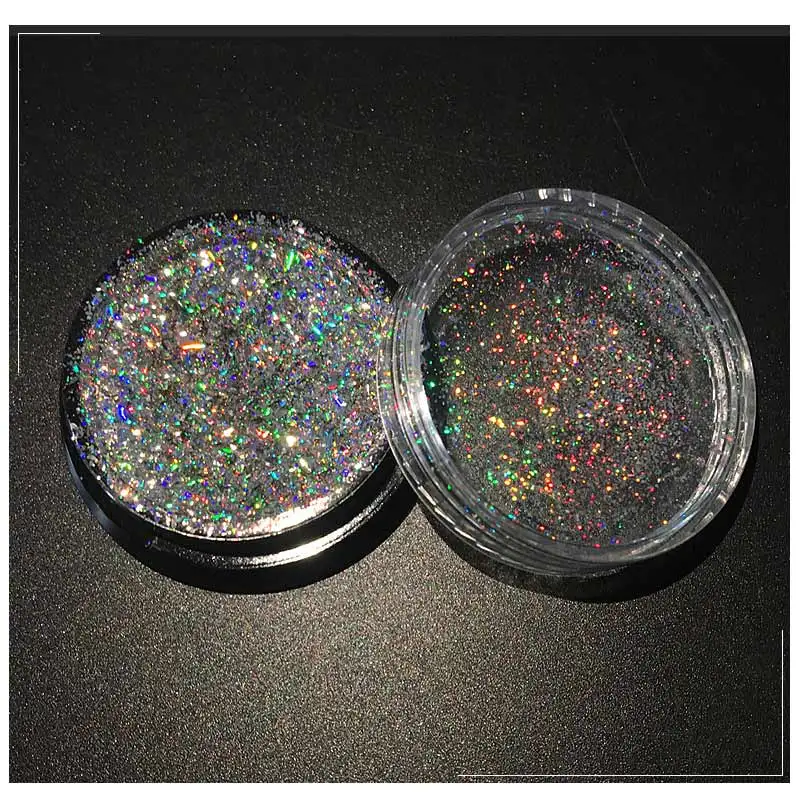 

Mirror Effect Nail Glitter Flakes 3D Galaxy Holo Nail Flakes Bling Rainbow Laser GALAXY Holographic Powder Dust 0.2g