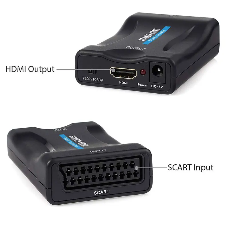 JKING 1080P SCART в HDMI конвертер видео аудио сигнала адаптер HD с зарядным адаптером |