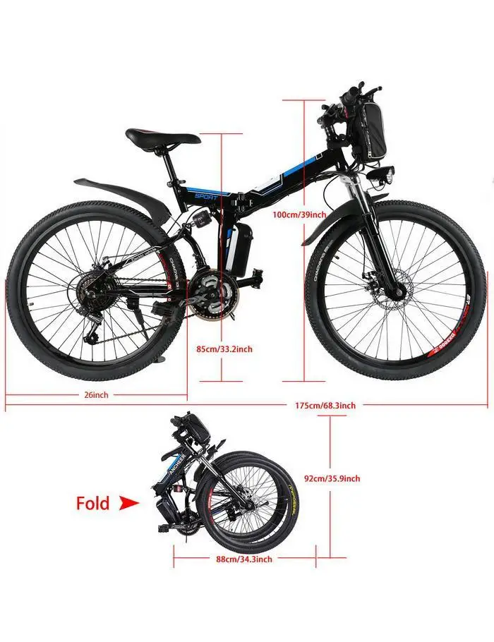 26 дюймов Электрический велосипед горный Bicicleta полная подвеска алюминиевая