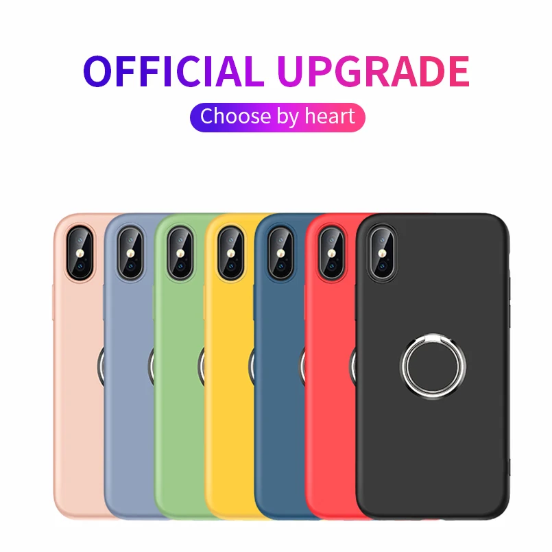 Кронштейн силиконовый для iPhone X Xs Max XR роскошный Магнитный чехол Простой
