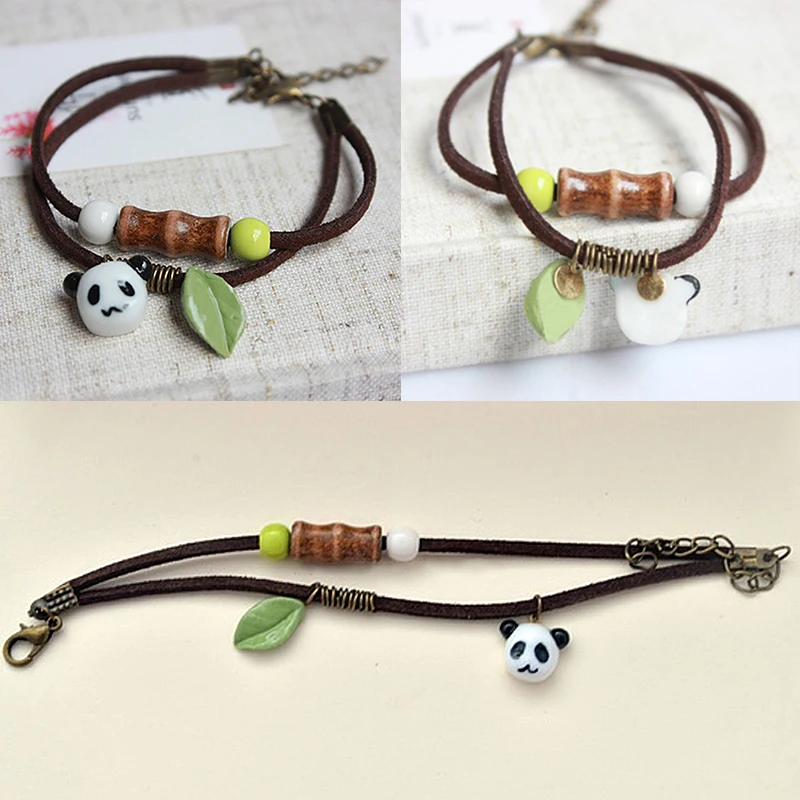 2018 горячая Распродажа Новое поступление ручной керамический браслет с пандой и