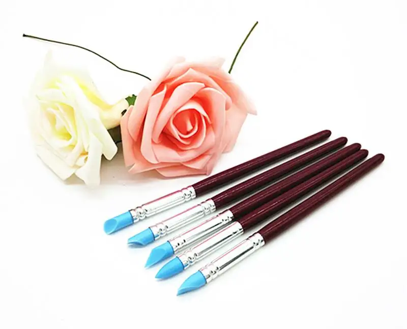 5 шт. силиконовая щетка для украшения помадки форма ручка приготовления еды кекс