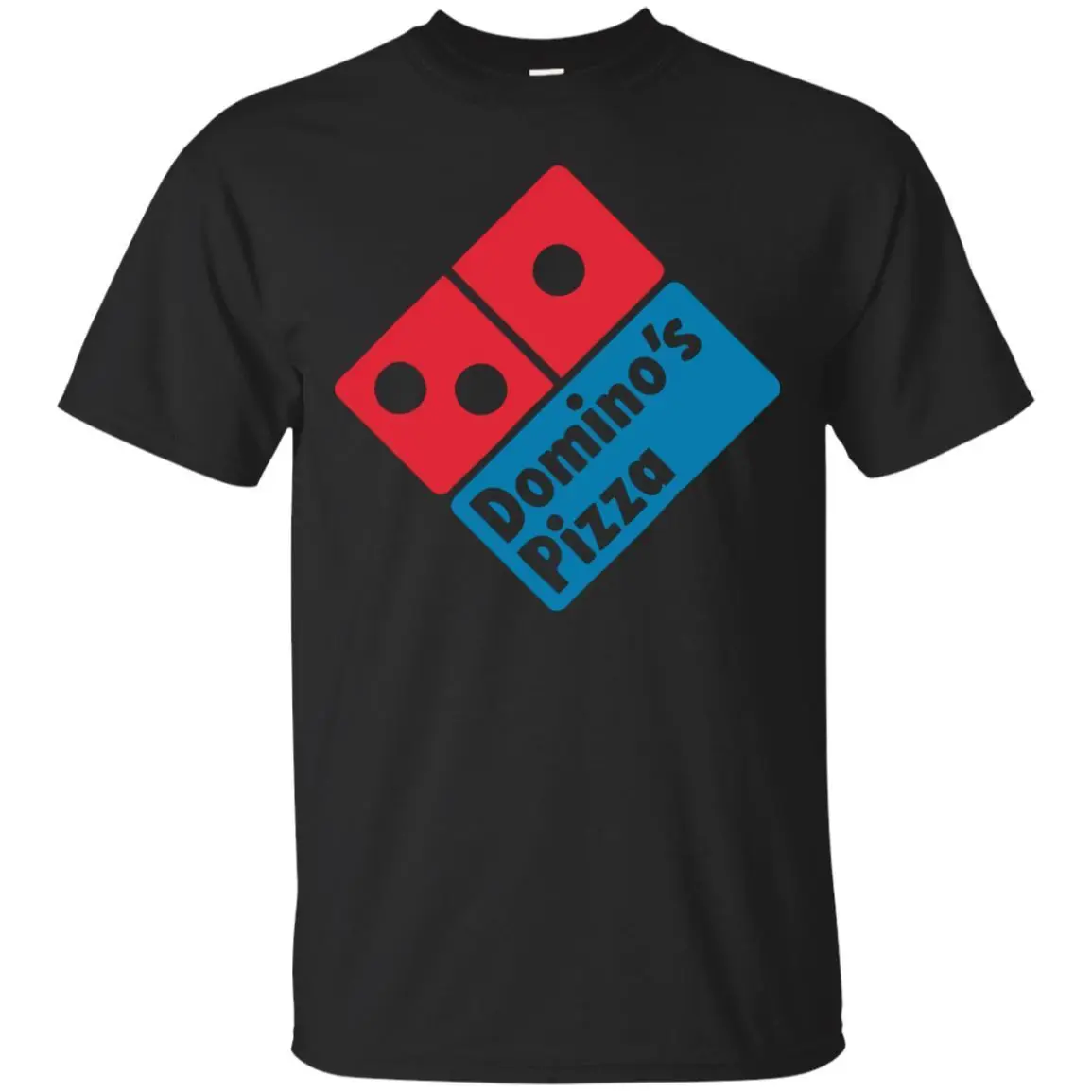 Мужская черная футболка с коротким рукавом и логотипом Dominos Pizza Повседневная