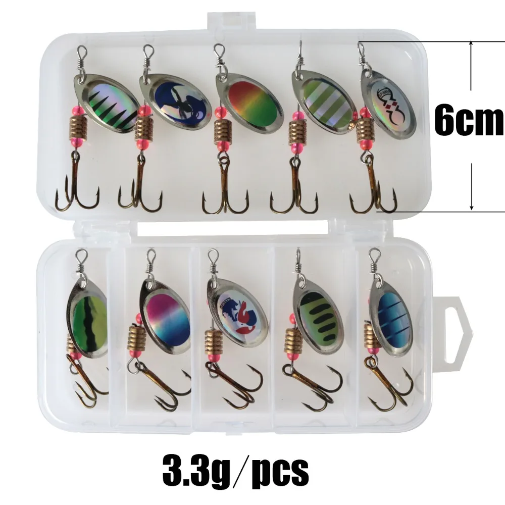 

10pcs/lot LUSHAZER fishing spoon lure spinner bait 2.5-4g metal baits spinnerbait isca artificial fishing wobbler free with box