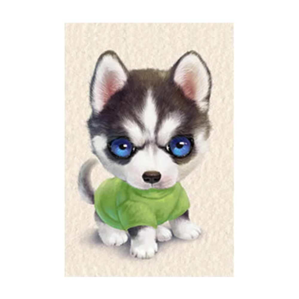 Siberian Husky собака Алмазная картина животные мультфильм Дети Круглый полный дрель 5D Nouveaute DIY мозаика вышивка крестиком - Цвет: A111