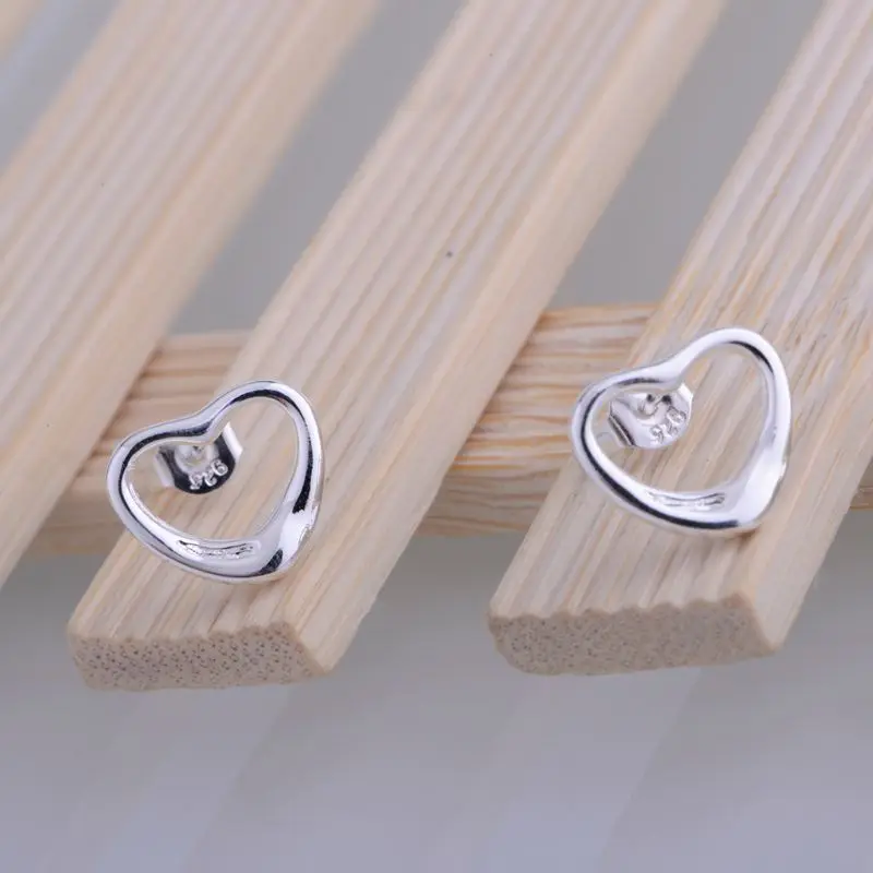 Милые серебряные Серьги Love посеребренные модные ювелирные изделия для женщин