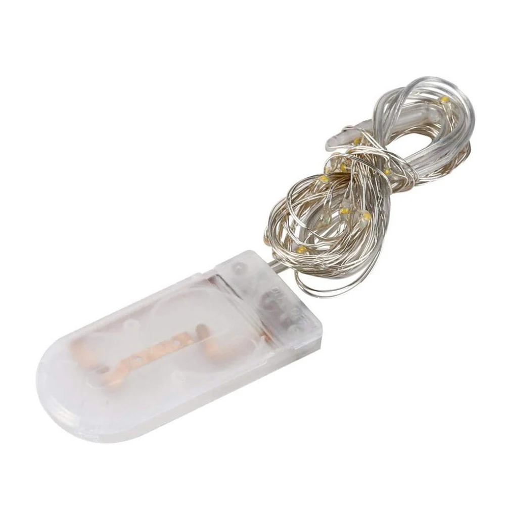 20 светодиодов украшения светильник s строка Водонепроницаемый мигающий кнопка