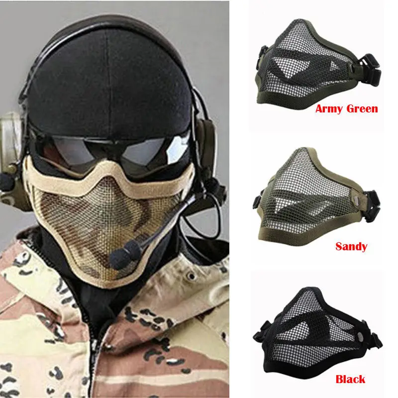 1 шт. маска на половину лица с черепом из стальной проволоки|nerf mask|nerf piecesnerf tactical |