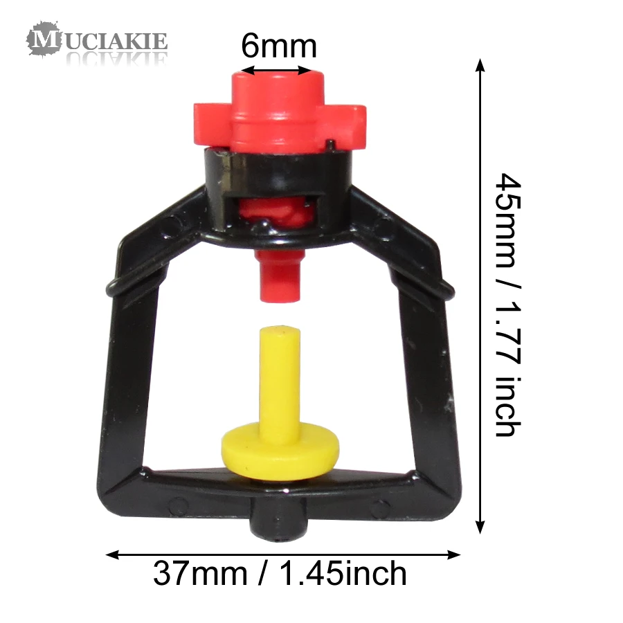 100 Упаковок Рефракционные Разбрызгиватели На 360 Градусов Разъем 6 Мм