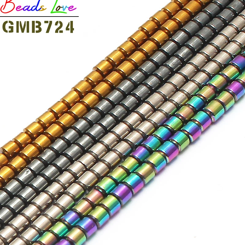Бусины из гематита 2*2 мм золотого/серебристого/черного/радужного цвета бусины